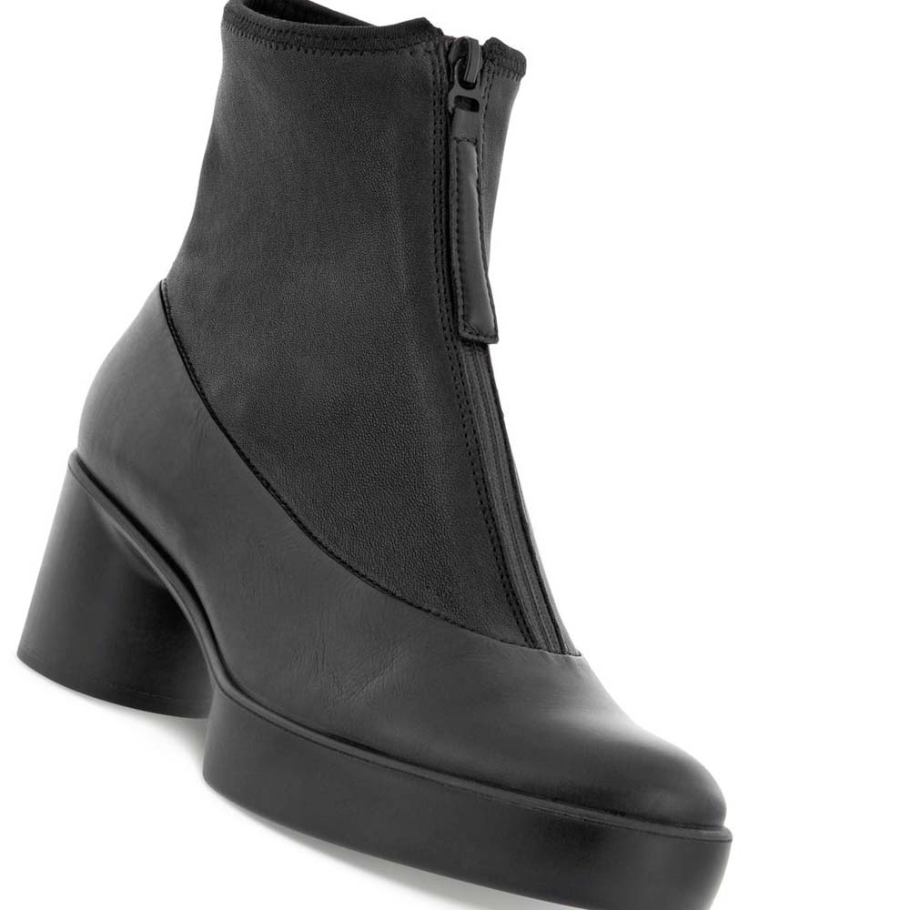 Women's Ecco Shape Sculpted Motion 35 Zip Boots Black | USA 35RVD